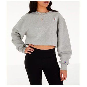 CHAMPION Reverse Weave® Crop Sweatshirt In Gfs Silver Grey
